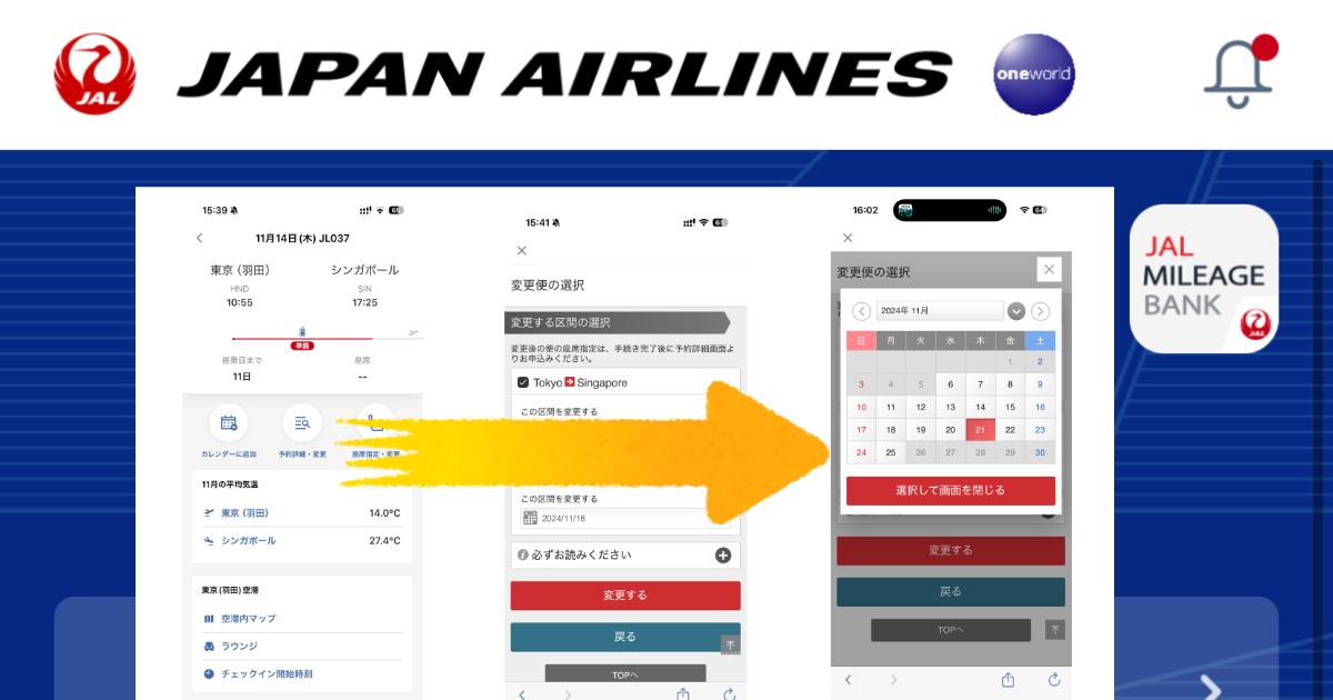 JALの航空券を予約したけど日付が変更できない事態に遭遇→手順を変えるだけであっさり解決した