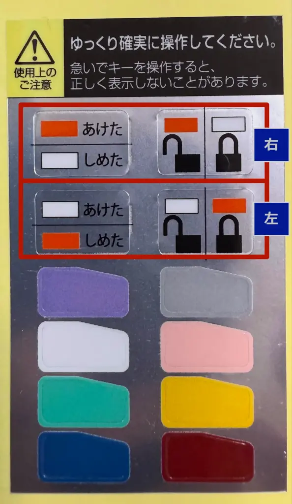 カギの閉め忘れ防止グッズ「ChecKEY2 (チェッキー2) 」に付属するシール