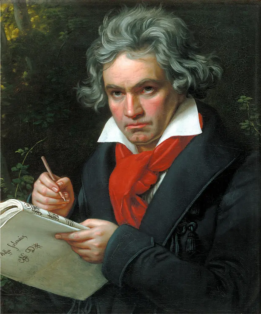 ドイツの作曲家、ルートヴィヒ・ヴァン・ベートーヴェンの肖像画